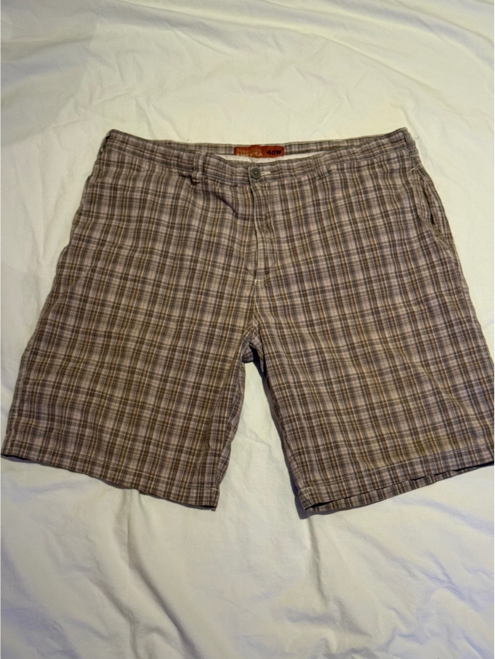 Perry Ellis America Men's Plaid Shorts Size 40W